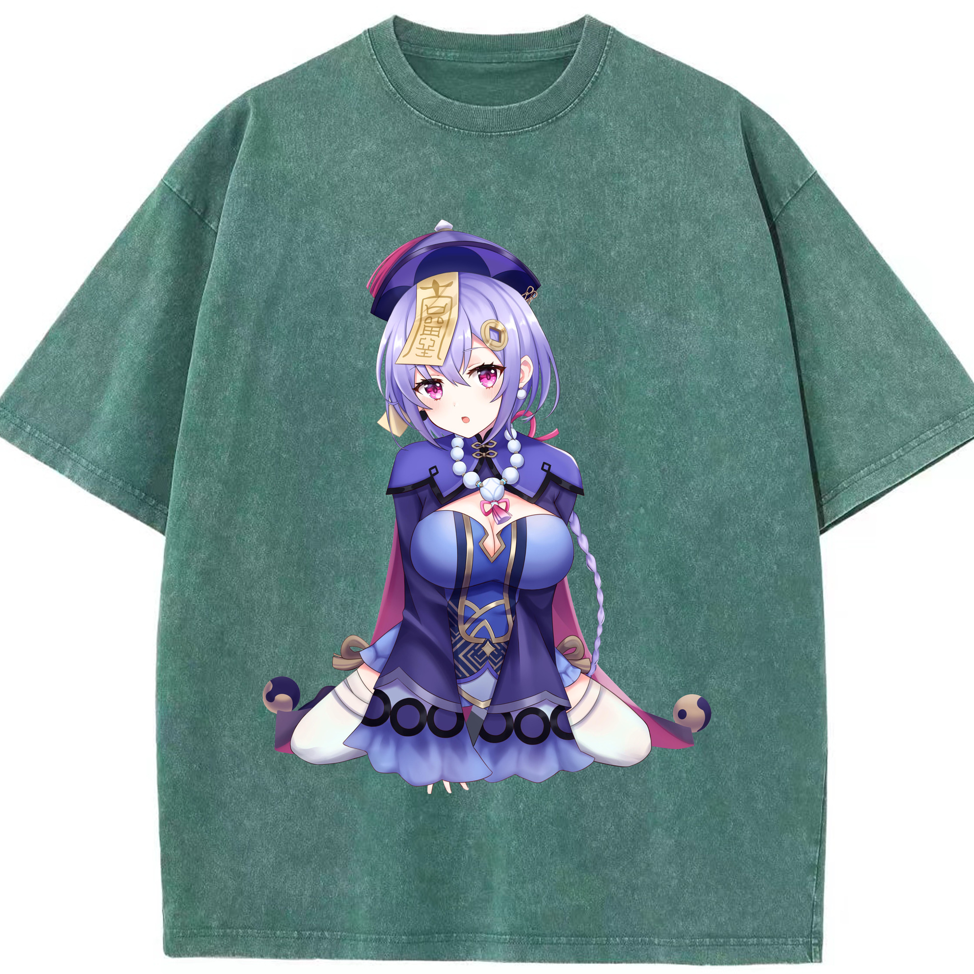 げんし神 七七 なな  genshin Nana 綿100% ヴィンテージ風 半袖Tシャツ（フロントプリント）